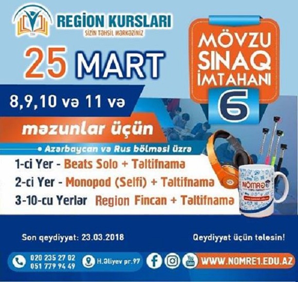 18 mart Region Kursları