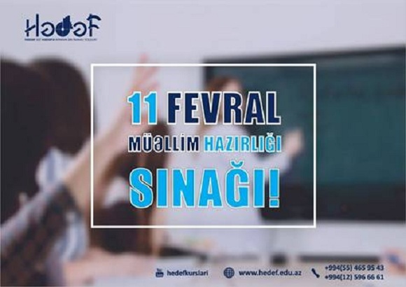 Müəllim olmaq istəyən müdavimlər üçün 11 fevral sınaq imtahanı keçiriləcək.