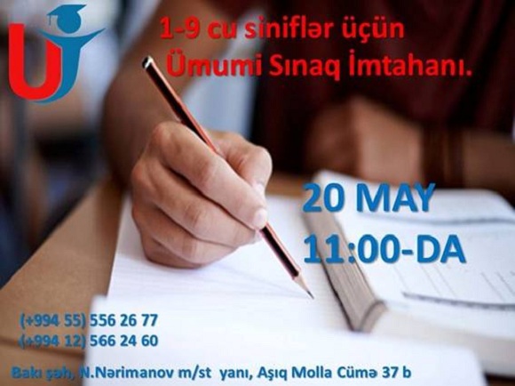 1-9 siniflər üçün ÜMUMİ sınaq imtahanına - 1