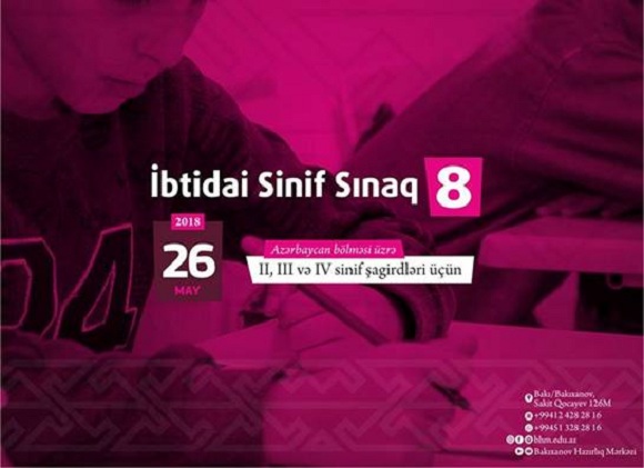 İbtidai Sinif Sınaq 8 imtahanı 26 mayda keçiriləcək - 1