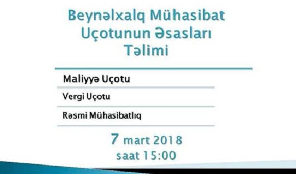 Beynəlxalq Mühasibat Uçotu Təliminə 23% ENDİRİM