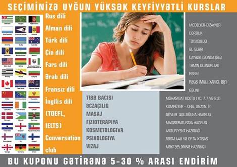 İnkişaf Tədris Mərkəzi endirimlər edir - 1 İnkişaf Tədris Mərkəzi endirimlər edir - 1