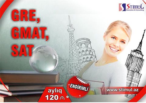 STIMUL kursları GRE, GMAT, SAT kurslarına dəvət - 1 STIMUL kursları GRE, GMAT, SAT kurslarına dəvət - 1