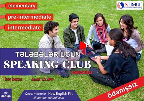 Tələbələr üçün SPEAKİNG CLUB (STIMUL Education Consulting) - 1