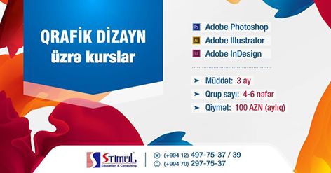 "Qrafik Dizayn” kurslarına növbəti qeydiyyat başladı (STIMUL Education Consulting) - 1 "Qrafik Dizayn” kurslarına növbəti qeydiyyat başladı (STIMUL Education Consulting) - 1