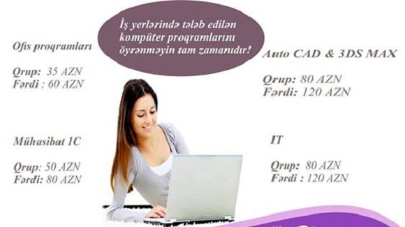 AutoCAD , 3DS max, Mühasibat 1C, Ofis proqramlarını öyrənin - 1