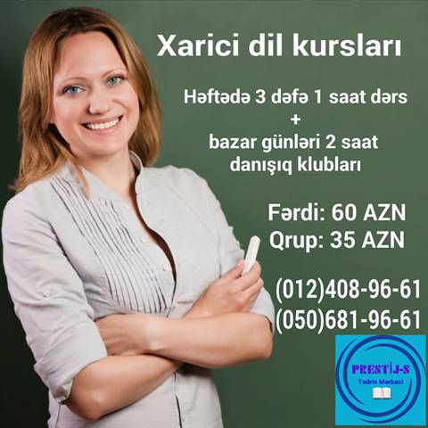 Sürətli xarici dil kursları (PRESTIJ-S TEDRIS MERKEZI) - 1 Sürətli xarici dil kursları (PRESTIJ-S TEDRIS MERKEZI) - 1