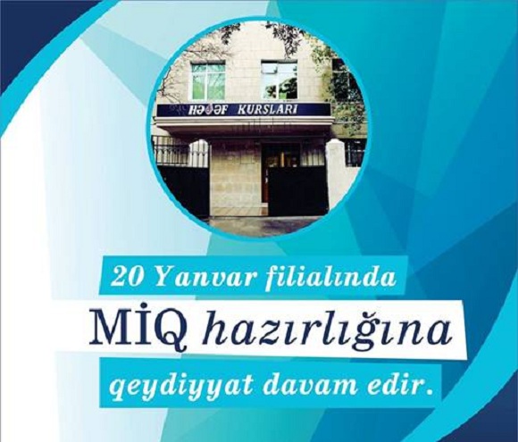 20 Yanvar filialı MİQ hazırlığı üzrə ödənişsiz nümunə dərslərə start verir. - 1