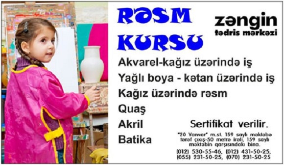Zengin Tedris Merkezində Rəsm Kursları - 1